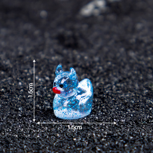 Miniature de canard diable scintillant pour Halloween, accessoires d'artisanat en résine DIY, ornement - Product Image 5