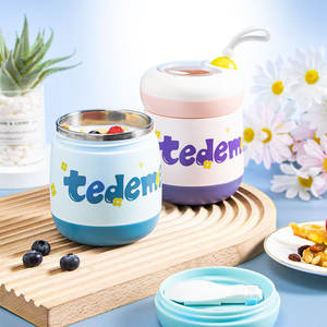 TedeMei-taza de sopa aislada para bebé, 301-500Ml, diseño de dibujos animados para niños, cuenco para almacenamiento de comidas, contenedor de alimentos portátil - Product Image 3