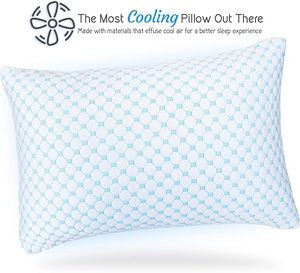 Queen Size Lot de 2 <span class=keywords><strong>Oreiller</strong></span> frais infusé de gel Housse de coussin de lit amovible lavable <span class=keywords><strong>Oreiller</strong></span> de refroidissement Nestl pour dormir - Product Image 4