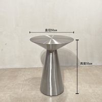 Table basse mobile en acier inoxydable de style artistique moderne pour salons de thé, cafés – Table de créateur de luxe léger et créative
