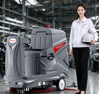 Nettoyeur de sols compact V8 à batterie, machine de nettoyage automatique des sols avec aspirateur pour entrepôt, atelier, supermarché