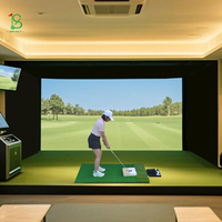 Boîtier de simulateur de golf intérieur personnalisé, tente pour practise, installation facile, boîtier de simulateur de golf pour l'entraînement de golf