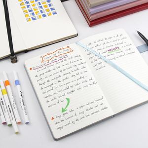 Cuaderno de Tapa Dura A5, Cuaderno de Cuero con Páginas con Bordes Dorados, 208 Páginas Rayadas, para Viajes y Escuela, Color Negro, para Mujeres/Hombres, con Correa - Product Image 4