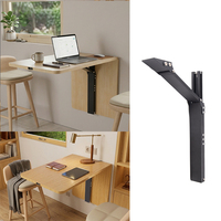 Table pliante murale rétractable pour ordinateur portable, petite et pliable, avec mécanisme d'écriture et de suspension intégré à un côté