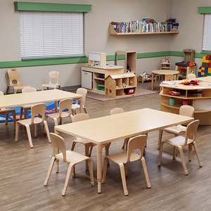Meubles en bois pour l'école maternelle, table, chaise, étagère, armoire de rangement, garderie, crèche, centre d'apprentissage, salle de classe - Product Image 1
