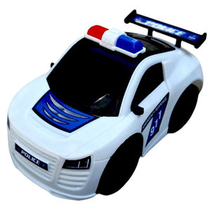 Voiture de police de sauvetage pour enfants, jouet en plastique, véhicule de patrouille, jeu de rôle, emballé en BOPP - Product Image 1