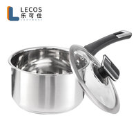 Fournisseurs d'usine LECOS OEM/ODM Ustensiles de cuisine Batterie de cuisine à induction en acier inoxydable avec poignée en bakélite