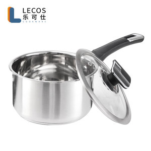 Lecos Nhà cung cấp nhà máy OEM/ODM đồ dùng nhà bếp Cookware Set nấu ăn cảm ứng thép không gỉ Pot Set với Bakelite xử lý - Product Image 5