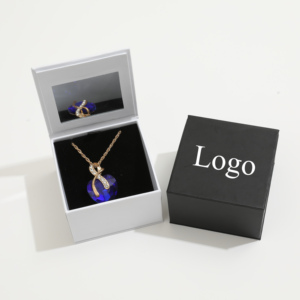 Caja de Joyería Magnética con Logotipo Personalizado, Organizador Rectangular para Cadenas, Pulseras y Pendientes, de Cartón con Espejo, para Regalos de Joyería - Product Image 5