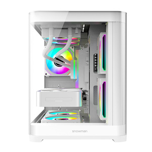SNOWMAN CS083 Custom Micro ATX & ITX PC Case Gamer Chasis de escritorio con vidrio templado BTX Carcasa de computadora para juegos - Product Image 4