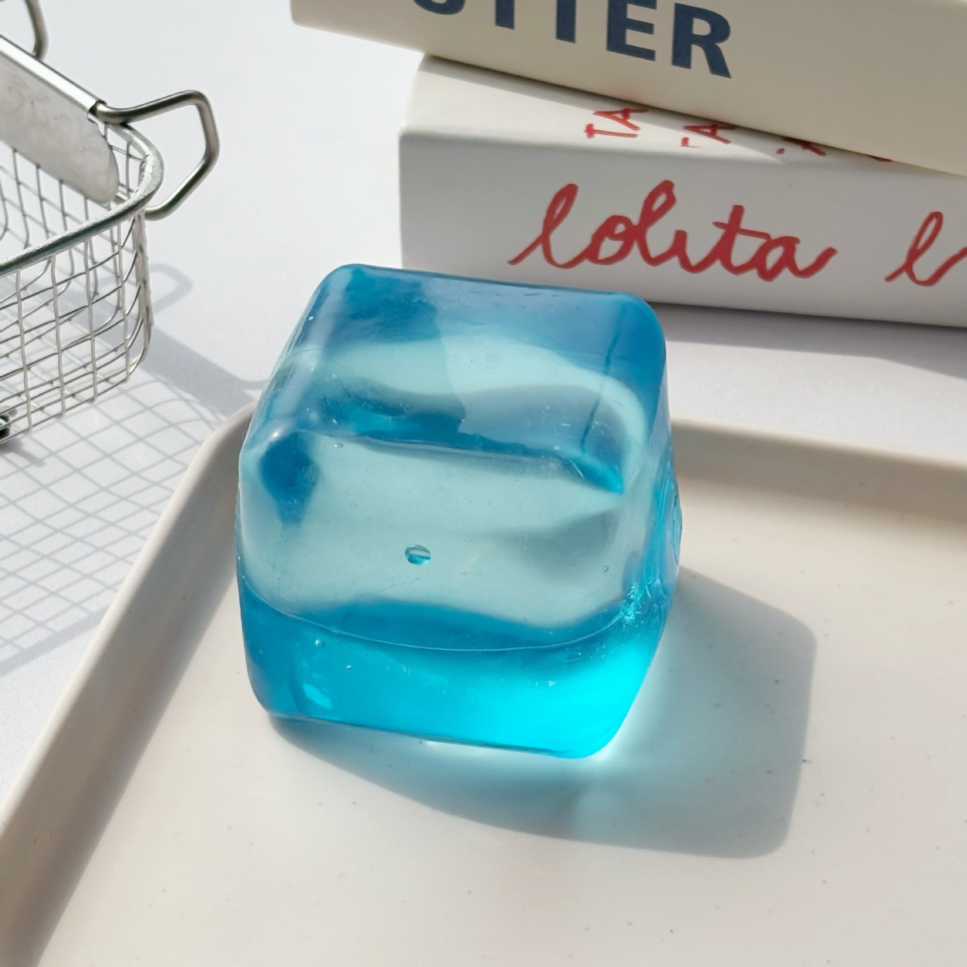 Glace au maltose bleu transparent de 5,5 cm de très haute qualité