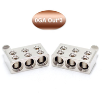 0GA OutX3 Borniers en cuivre Bornes à sertir enfichables 12V pour autoradio automobile