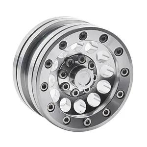 1pcs 1.9珠锁轮辋轮毂，适用于1/10 SCX10田宫CC01 AX-10 D90 D110钢筋混凝土履带升级零件附件