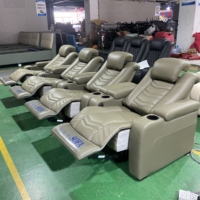 Wasabi Grüne Kinosessel-Sofas aus Echtem Leder, Kinosaal-Sofa, Kinosaal-Massagestuhl, Wohnzimmer-Sofa mit Liegefunktion