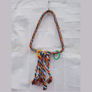Uccello triangolo corda altalena pesce persico colorato giocattolo da masticare per pappagalli Budgie Parakeet <span class=keywords><strong>Cockatiel</strong></span> <span class=keywords><strong>Cockatoo</strong></span> - Product Image 2