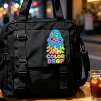 Nuevo Parche de Goma Suave de Dibujos Animados, Venta al por Mayor, Parches de Silicona con Letras Bonitas y Coloridas, Parches de PVC Personalizados con Diseño de Monstruo