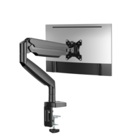 Support de bureau pour moniteur unique monté sur poteau bras de moniteur à ressort à gaz réglable en hauteur pour écran d'ordinateur