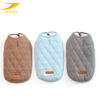Gilet matelassé d'hiver personnalisé avec logo JANYO pour chien, doublure polaire chaude, boutons-pression, veste légère pour chiot