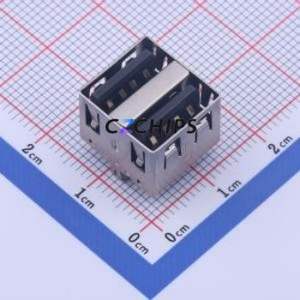 907-421A1021Y10200 <b>USB</b> Connector Through hole Component (THT) Connector Type-<b>A</b> <b>USB</b> <b>2.0</b> Female Through Hole - Product Image 1