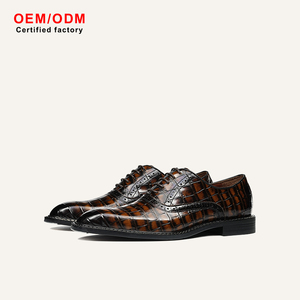 Zapatos Oxford para Hombre, Nuevos Modelos de Verano, Acabado Artesanal, Estampado Animal, Estilo Retro Británico, Formales para Negocios y Bodas - Product Image 1