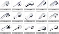 Robinet de cuisine moderne en chrome poli durable avec poignée unique en alliage de zinc