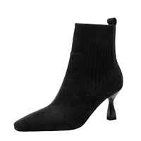 Bottines habillées personnalisées pour femme, style western, en cuir véritable, talon chaton, antidérapantes, ajustement extensible, rehaussantes, pour l'été