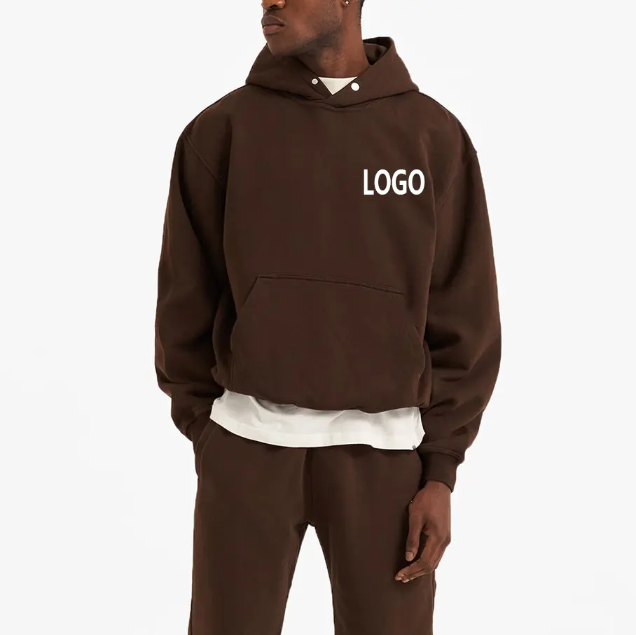 Fall Heavyweight 100% Cotton Hoodies Custom Logo Embroidered Solid Sweatshirt Men Best Blank Hoodies