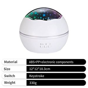Custom <b>Star</b> Sky Projector Night Light <b>LED</b> Kids Spherical Starry Rotating Lamp With Logo - Product Image 2