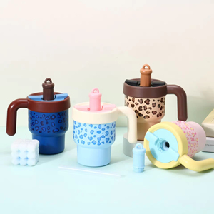 Custom 2 in 1 <b>Straw</b> <b>Lid</b> Portable 610ml Modern Leopard Stainless Steel Thermal Insulated Reusable Milk Coffee <b>Cup</b> Gifts - Product Image 2