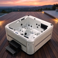 Bain à remous en acrylique de luxe à vendre, spa extérieur jacuzzi 4 personnes, prêt à l'emploi, avec système Balboa, baignoire à remous de luxe en acrylique