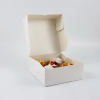Groothandel op maat gemaakte transparante witte papieren dessert-snack-donut-chocolade-bakkerijverpakkingen voedselbox