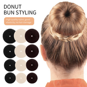 Bán Buôn Tóc Mở Rộng Công Cụ Ngọt Ngào Hoa Nụ Đầu Hình Tóc Ban Nhạc Nylon Lụa Tóc Vòng Tròn Bóng Đầu Ngọt Ngào Donut Hình Ban Nhạc - Product Image 3