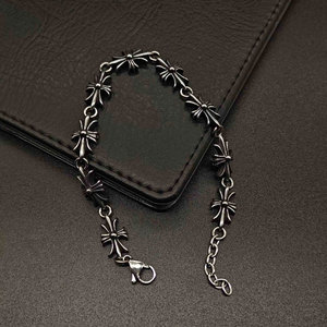 Pulsera y brazalete de moda para hombre, de acero inoxidable 316L, resistente al agua, estilo rock hiphop, con cruz, de marca de diseñador. - Product Image 2