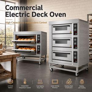 Four à sole électrique commercial 3 niveaux 6 plateaux pour café, hôtel, chaîne de restaurants, boulangerie, restaurant, pain, pizza, croissant - Product Image 3