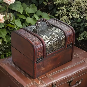 Set <span class=keywords><strong>di</strong></span> 3 Cofanetti Portagioie Vintage in Legno per Regali <span class=keywords><strong>di</strong></span> Natale/Capodanno, Scatola Porta <span class=keywords><strong>Orologi</strong></span> <span class=keywords><strong>di</strong></span> Lusso in Legno per Collezionisti - Product Image 5