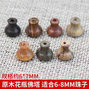 Sandalwood Tapered Beads 7mm Diameter 6mm Height For <b>Bracelet</b> Making Religious Temple Use Bulk Pack FT005 - Product Image 3