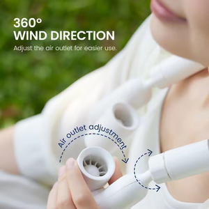 Mini Ventilador de Cuello Plegable sin Aspas con Tres Velocidades, Carga Rápida, Batería de 4000mAh para Deportes al Aire Libre y Uso en el Automóvil - Product Image 2