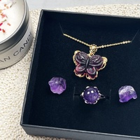 Bestseller Natuurlijke Kristal Voor Sieraden Kostbare Edelsteen Oorbel Ring Kristal Edelsteen Sieraden Sets Voor Valentines Cadeau