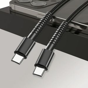 Nylon Charger Cable <b>Type</b> <b>C</b>-<b>Type</b> <b>C</b> Cable 20W Fast Charging <b>USB</b>-<b>C</b> Data Cable for Smart Phones - Product Image 5