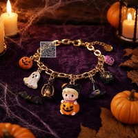 Halloween feestversiering tafeldecoratie slijmcharms slijm accessoires Trick or Treat Boo mandvullers schattige mini-pompoen figuurtjes