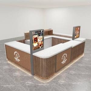 Quiosco de Café de Lujo con Diseño de Tienda Completa, Materiales de Alta Calidad para Centros Comerciales, Tiendas Minoristas, Mostrador de Cafetería - Product Image 5