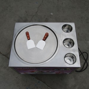 45cm Pan truy cập chiên Máy làm kem/chiên Máy làm kem cuộn/khuấy Máy làm kem với 3 xe tăng - Product Image 4