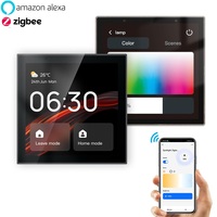 Interrupteur mural intelligent à écran tactile de 4 pouces avec Ethernet, application Smart Life et commande vocale 100-240V