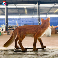 SanheRobot - Modelo de Zorro Animatrónico Realista de 1.8 Metros, Simulación de Zorro de la Selva a Tamaño Real para Decoración de Parques