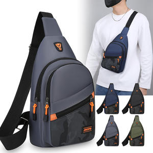 Nigomin Bolso de pecho para hombre, bolso cruzado pequeño portátil de tela Oxford para uso diario, gris, azul oscuro, negro, verde - Product Image 5