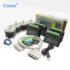 Kit CNC de 4 ejes, Motor paso a paso NEMA23, controlador de Motor, fuente de alimentación conmutada