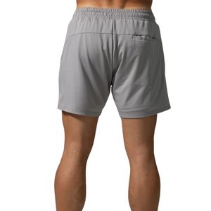 Shorts d'entraînement en mesh gris clair pour homme, séchage rapide, respirant, pour la gym et la course, avec taille élastique, légers, vêtements de sport actifs - Product Image 2