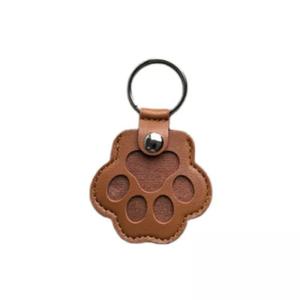 Porte-clés commémoratif en cuir PU avec motif de griffes de chat et de chien, ornements de porte-clés - Product Image 1
