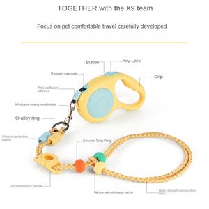 Correa retráctil iluminada para perro, correa de seguridad reflectante de longitud ajustable, Correa personalizada para mascotas para caminar de noche - Product Image 5