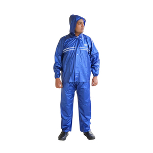 Combinaison de pluie imperméable intégrale avec capuche, légère et durable en PVC, pour le vélo, les voyages, la randonnée et le camping - Product Image 1